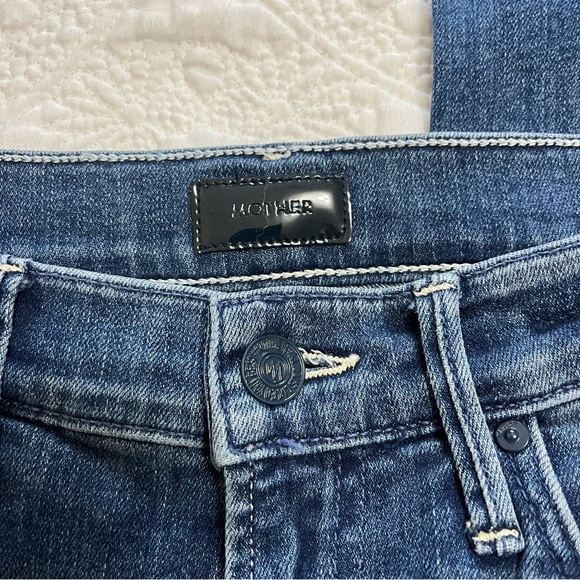 MOTHER Rascal Ankle Step Fray Denim Jeans High Rise Waist Raw Hem Distressed 26 - Picture 6 of 15